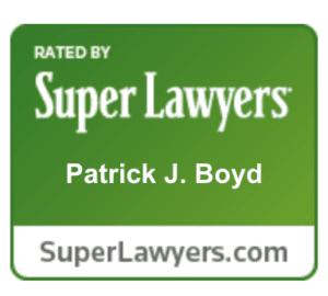 Badge - Rated by Super Lawyers: Patrick J. Boyd