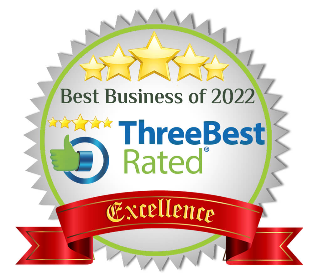 Badge - ThreeBestRated: Best Business of 2022 - Excellence
